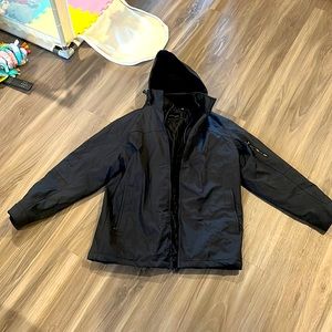 Men’s large winter jacket insulated with hood
